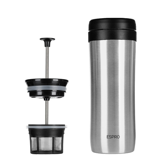 ESPRO P1 Travel Coffee Press - Brushed (12oz / 354ml)