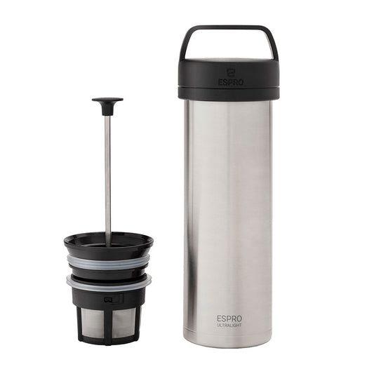 ESPRO P0 Ultralight Travel Coffee Press - Brushed (16oz / 473ml)