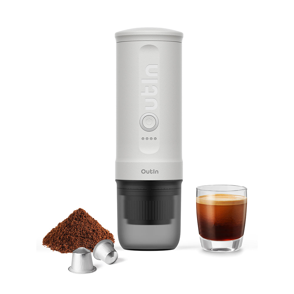 OutIn Nano Portable Espresso Machine (Pearl White)