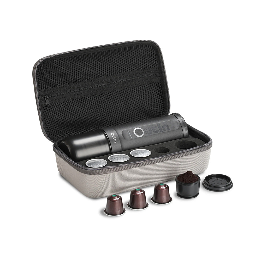 OutIn Traveler Nano Portable Espresso Machine Gift Set (Space Grey)