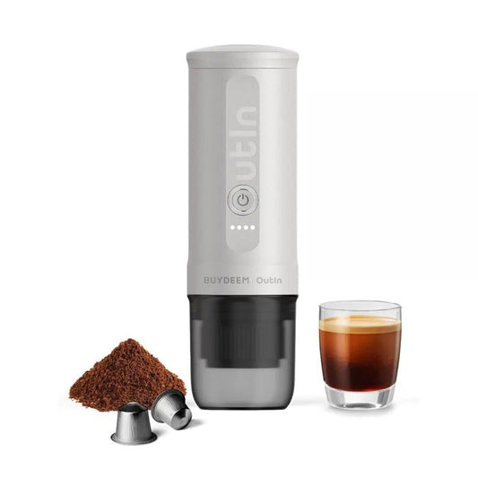 OutIn Nano Portable Espresso Machine (Oat White)