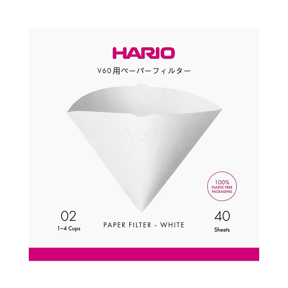 Hario V60 Coffee Filter Papers - Size 02 - White (40 sheets)